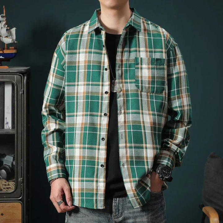 Men's Plaid Oakridge Shirt - Stylish and Comfortable-The Yellow Prime