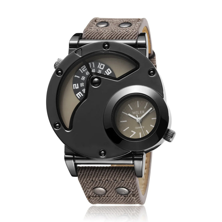 Men's Quartz Sport Watch with Fabric Strap and Unique Alloy Case-The Yellow Prime