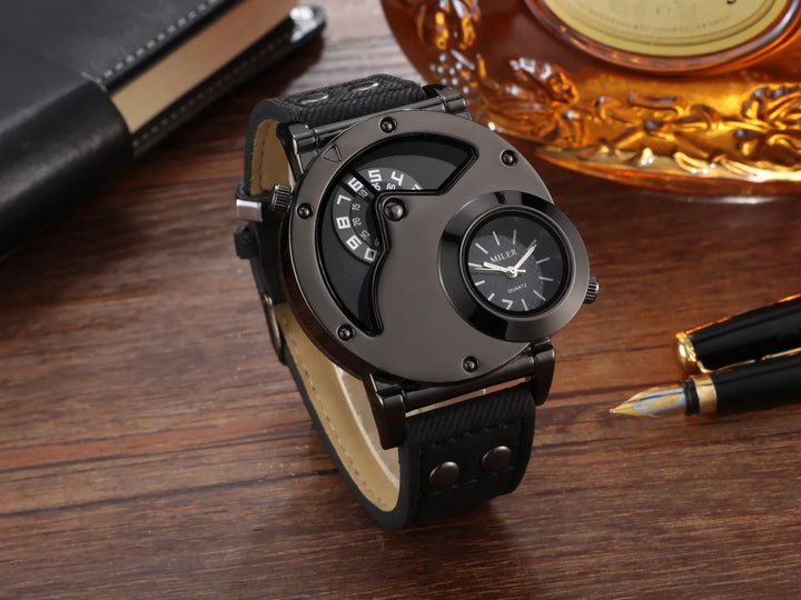 Men's Quartz Sport Watch with Fabric Strap and Unique Alloy Case-The Yellow Prime