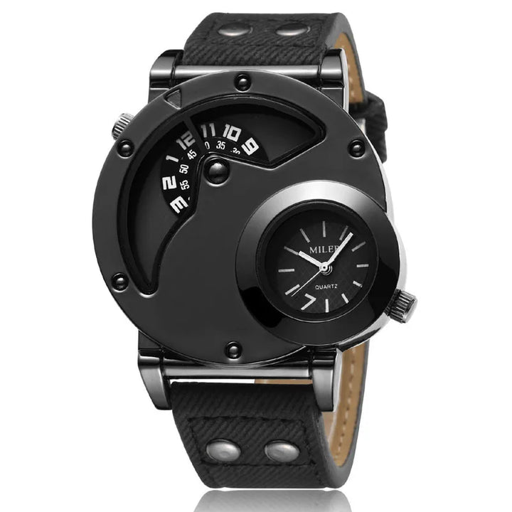 Men's Quartz Sport Watch with Fabric Strap and Unique Alloy Case-The Yellow Prime