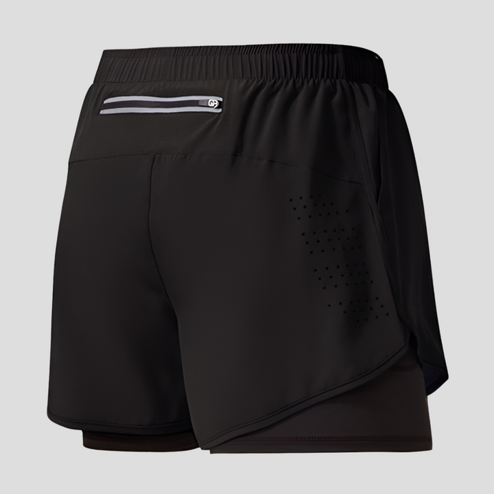 Men's Quick-Drying Running Shorts with Zipper Pocket-The Yellow Prime