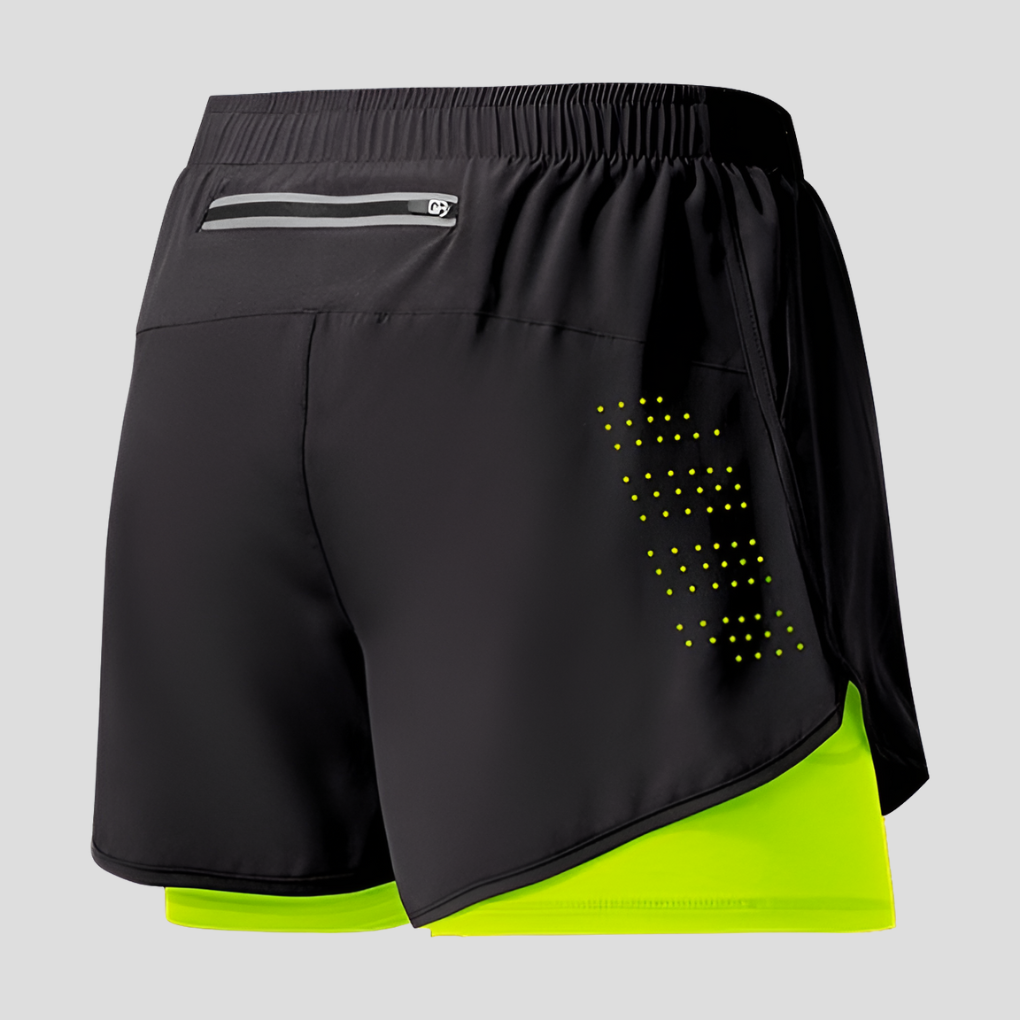 Men's Quick-Drying Running Shorts with Zipper Pocket-The Yellow Prime