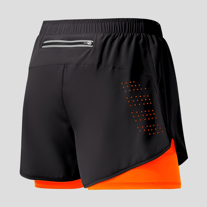Men's Quick-Drying Running Shorts with Zipper Pocket-The Yellow Prime