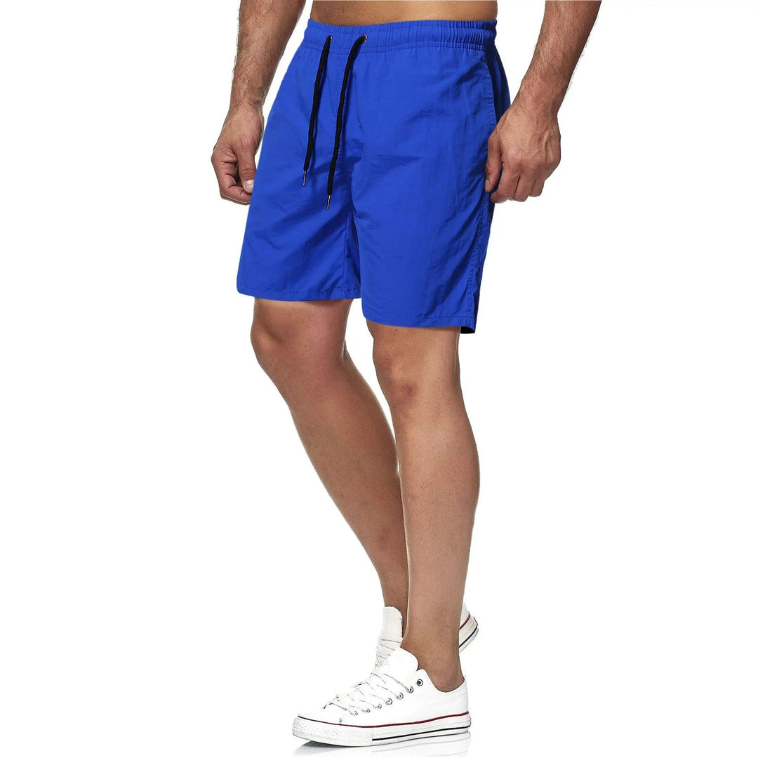 Men's Quick-Drying Solid Color Fitness Swim Trunks-The Yellow Prime