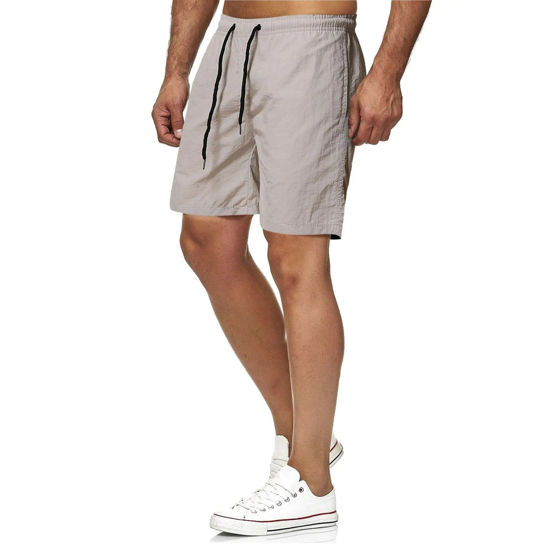 Men's Quick-Drying Solid Color Fitness Swim Trunks-The Yellow Prime