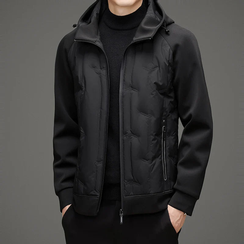 Men's Quilted Hooded Jacket - Ridgefield Style-The Yellow Prime