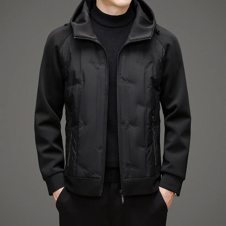 Men's Quilted Hooded Jacket - Ridgefield Style-The Yellow Prime