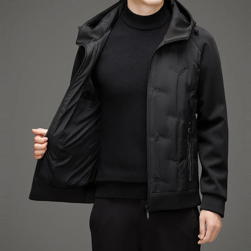 Men's Quilted Hooded Jacket - Ridgefield Style-The Yellow Prime