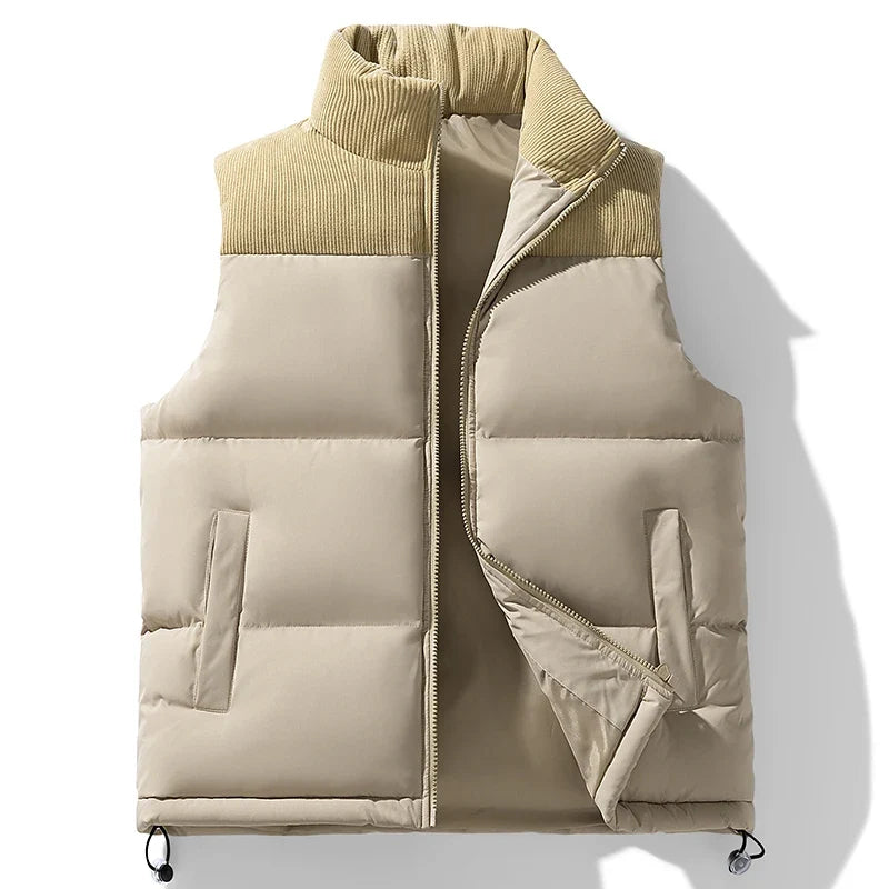Men's Quilted Puffer Vest Jacket for Warmth and Style-The Yellow Prime