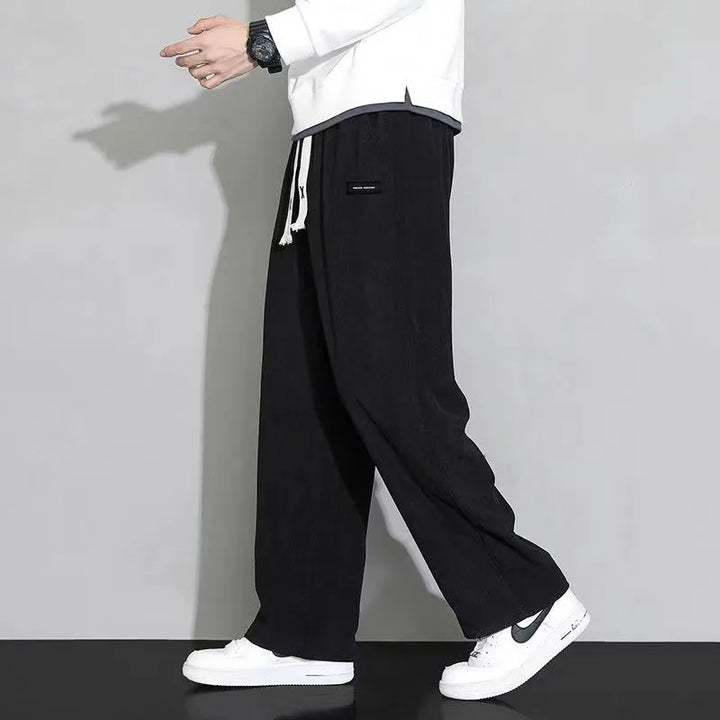 Men's Relaxed Fit Corduroy Drawstring Sweatpants-The Yellow Prime