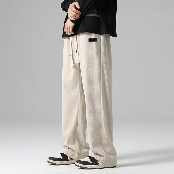Men's Relaxed Fit Corduroy Drawstring Sweatpants-The Yellow Prime