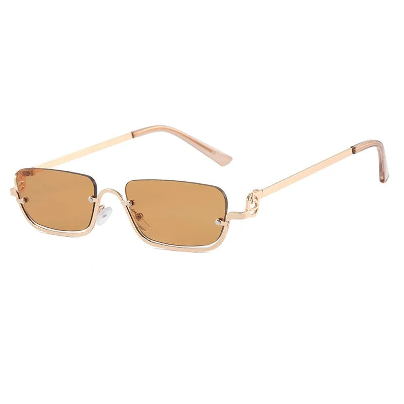 Men's Robust Sunglasses - Square Metal Frame, UV Protection for Travel-The Yellow Prime