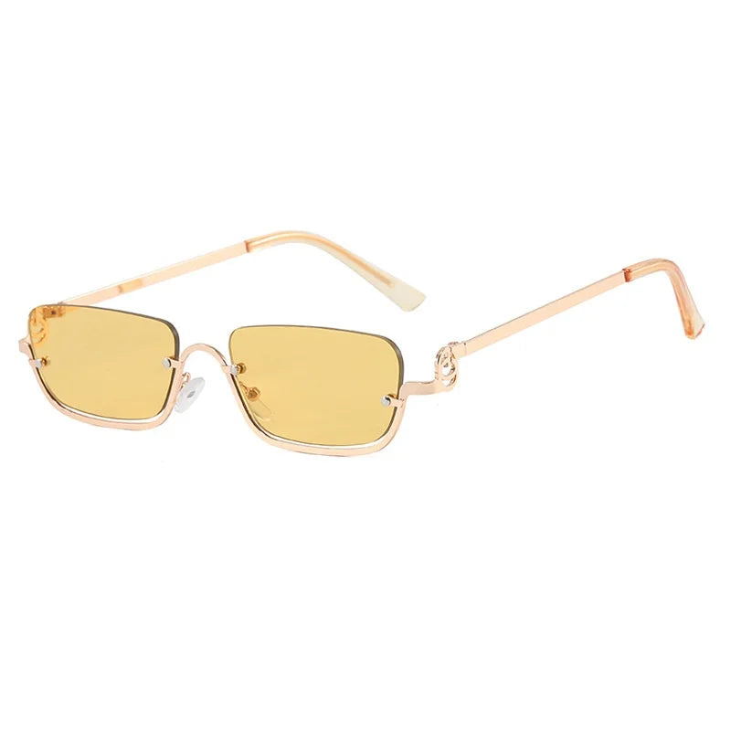 Men's Robust Sunglasses - Square Metal Frame, UV Protection for Travel-The Yellow Prime
