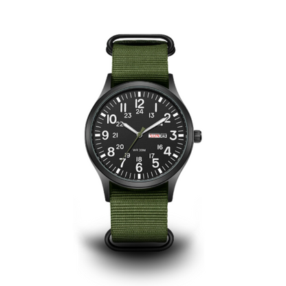 Men's Rugged Outdoor Watch – Waterproof, Scratch-Resistant, Nylon Strap-The Yellow Prime