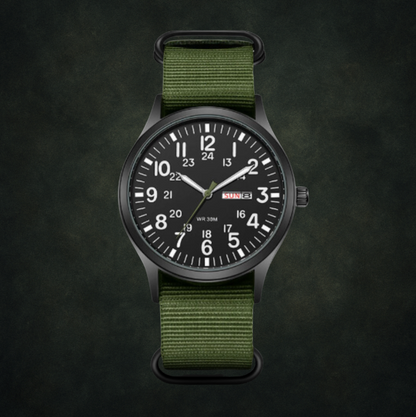 Men's Rugged Outdoor Watch – Waterproof, Scratch-Resistant, Nylon Strap-The Yellow Prime