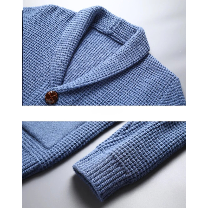 Men's Shawl Collar Cardigan - Wexford Style-The Yellow Prime