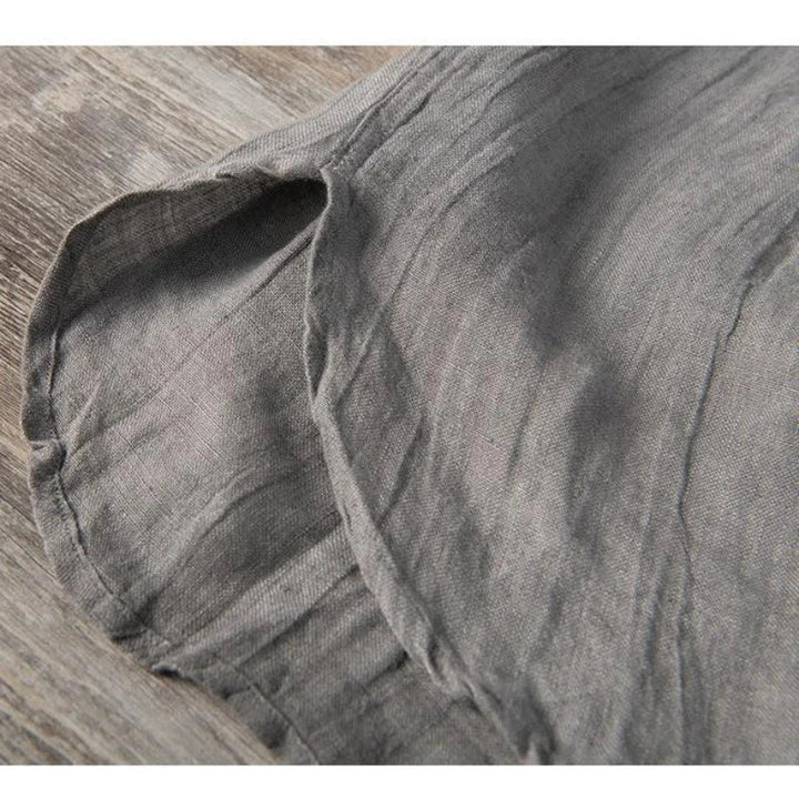 Men's Short Sleeve Linen Shirt - Cove Style-The Yellow Prime