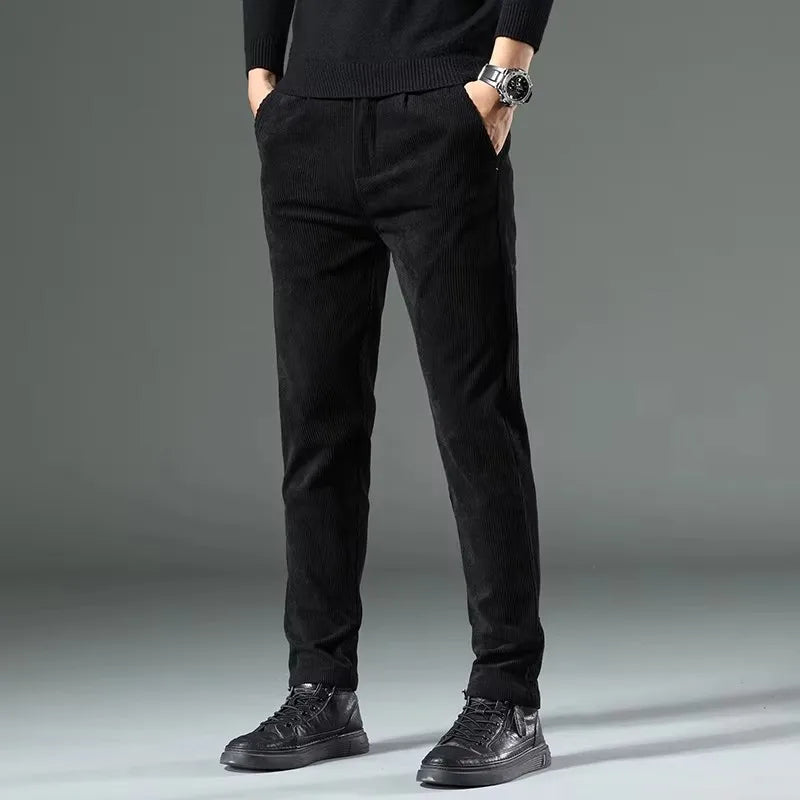 Men's Slim Fit Chino Pants – Tapered Dress Trousers-The Yellow Prime