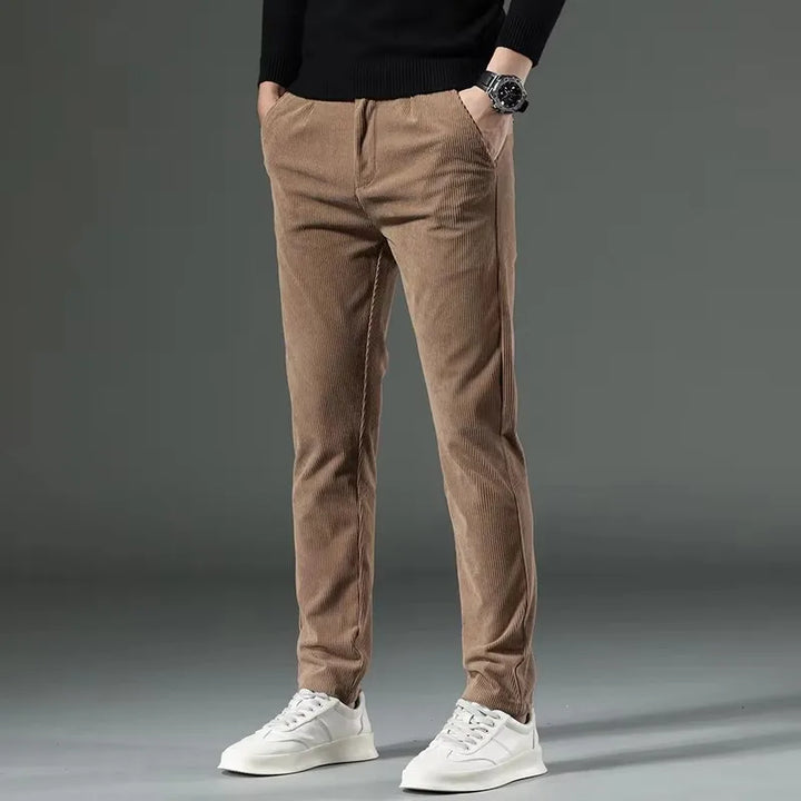 Men's Slim Fit Chino Pants – Tapered Dress Trousers-The Yellow Prime