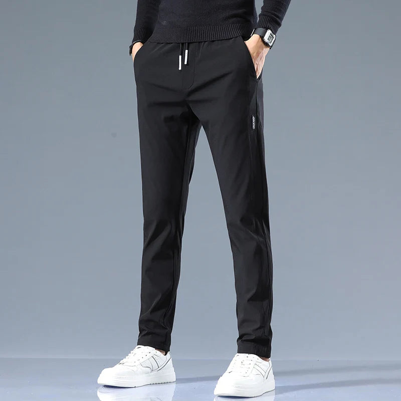 Men's Slim Fit Cotton Trousers-The Yellow Prime