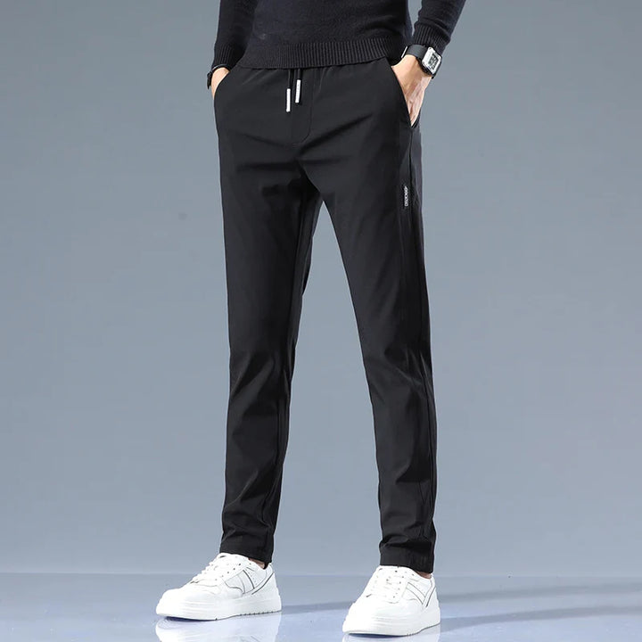 Men's Slim Fit Cotton Trousers-The Yellow Prime