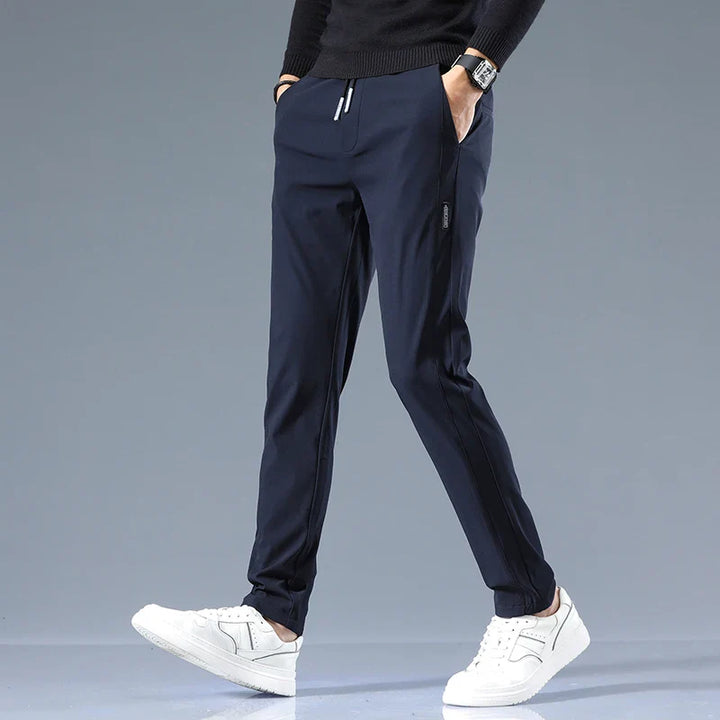 Men's Slim Fit Cotton Trousers-The Yellow Prime