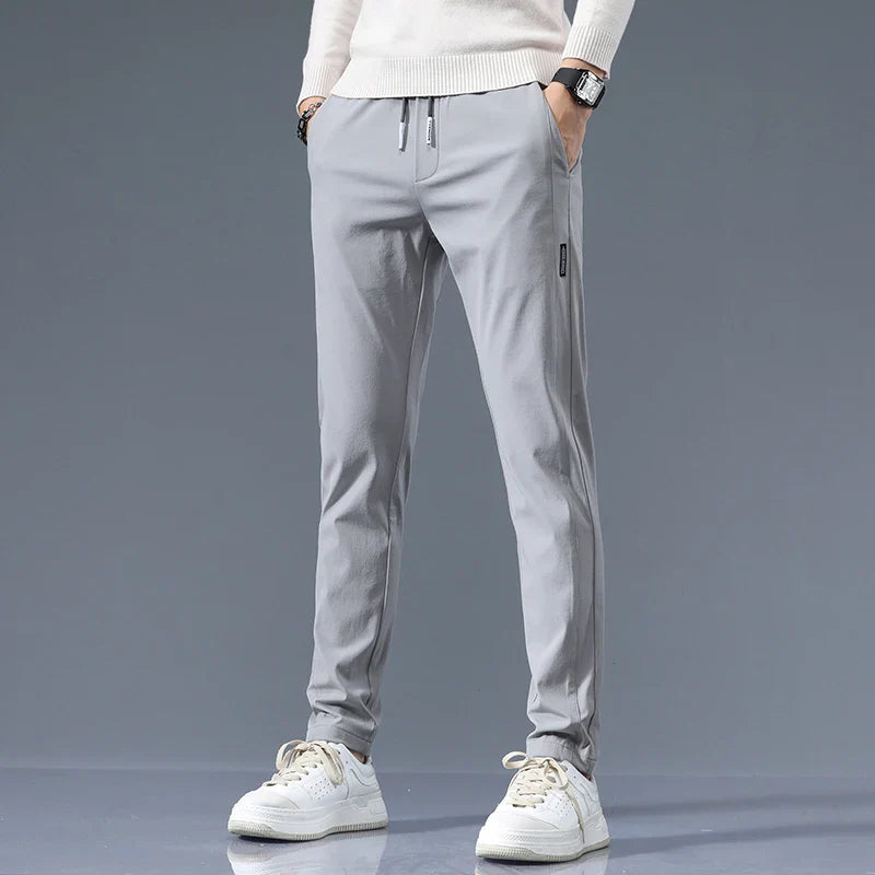 Men's Slim Fit Cotton Trousers-The Yellow Prime