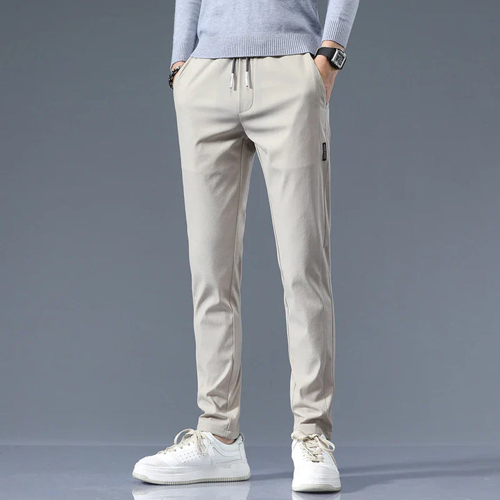 Men's Slim Fit Cotton Trousers-The Yellow Prime