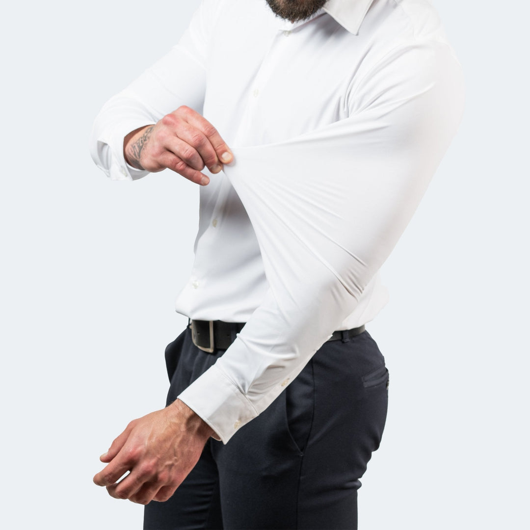 Men's Slim Fit Modern Stretch Dress Shirt – Comfortable Style-The Yellow Prime