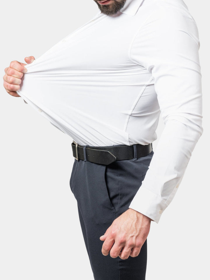 Men's Slim Fit Modern Stretch Dress Shirt – Comfortable Style-The Yellow Prime