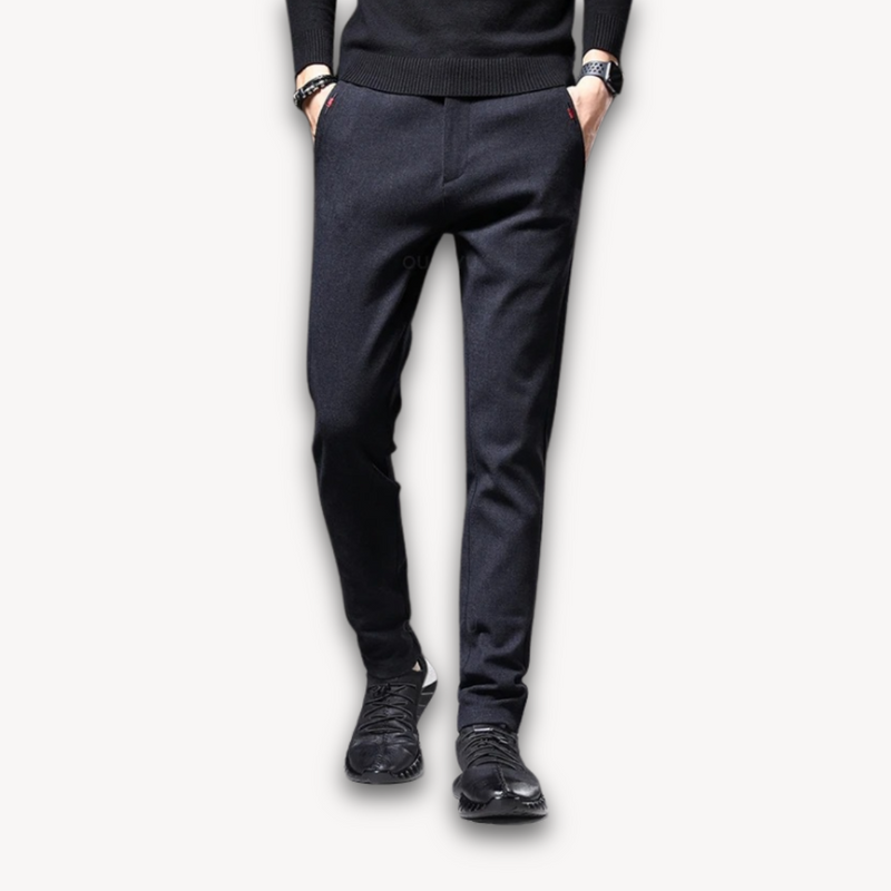 Men's Slim Fit Wool Blend Pants | Versatile Casual and Business Wear-The Yellow Prime