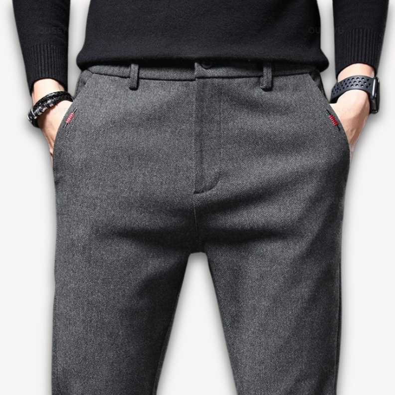 Men's Slim Fit Wool Blend Pants | Versatile Casual and Business Wear-The Yellow Prime