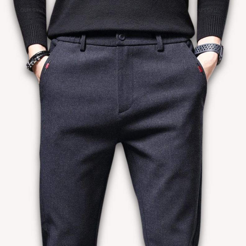 Men's Slim Fit Wool Blend Pants | Versatile Casual and Business Wear-The Yellow Prime