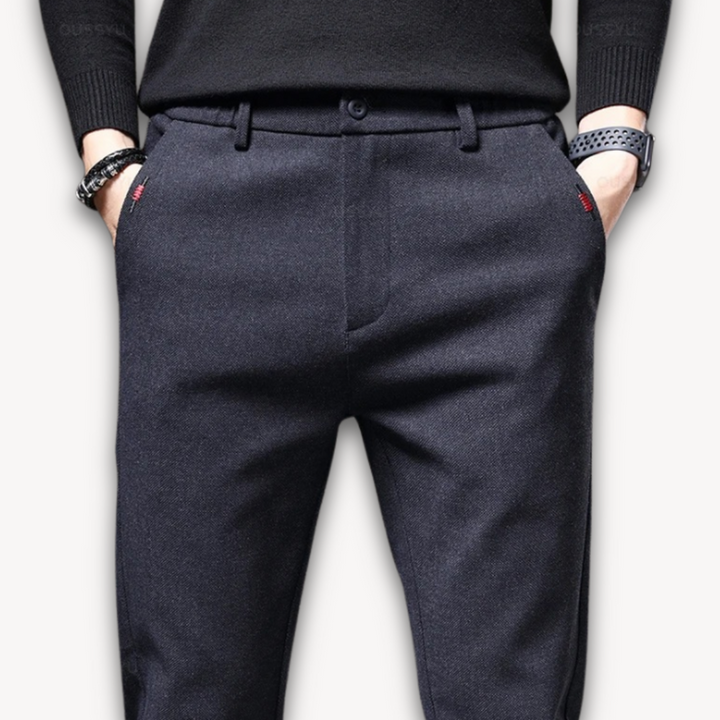 Men's Slim Fit Wool Blend Pants | Versatile Casual and Business Wear-The Yellow Prime