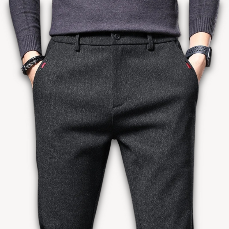 Men's Slim Fit Wool Blend Pants | Versatile Casual and Business Wear-The Yellow Prime
