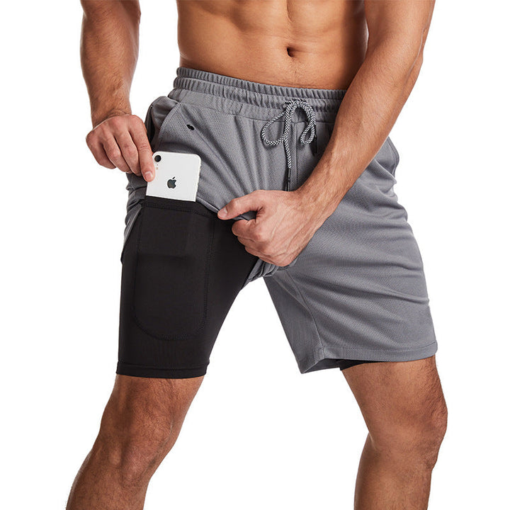 Men's Sporty Swim Trunks with Quick-Dry Fabric and Zip Pockets-The Yellow Prime