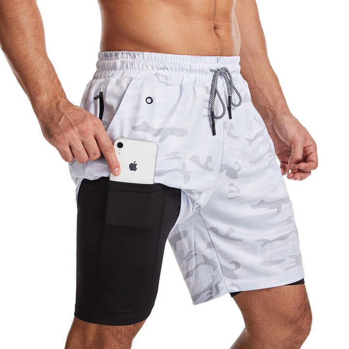 Men's Sporty Swim Trunks with Quick-Dry Fabric and Zip Pockets-The Yellow Prime