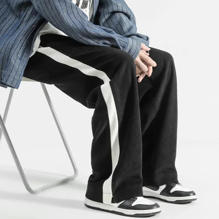Men's Stripe Corduroy Joggers-The Yellow Prime
