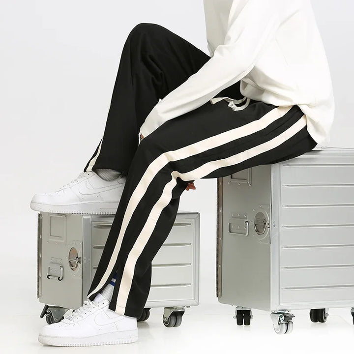 Men's Stripe Joggers - Stylish and Comfortable Athletic Wear-The Yellow Prime