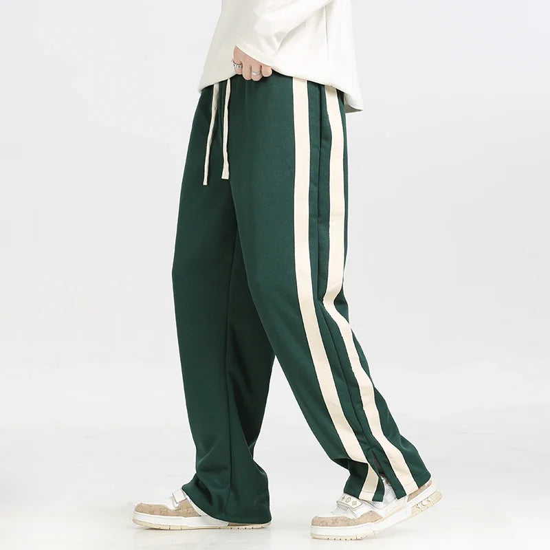 Men's Stripe Joggers - Stylish and Comfortable Athletic Wear-The Yellow Prime