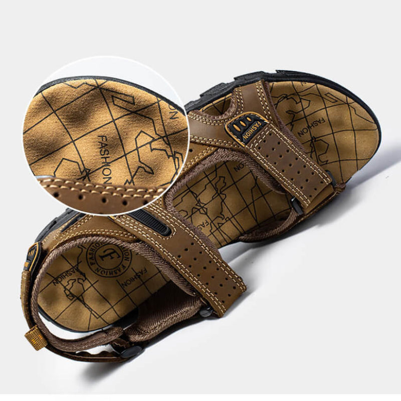 Men's Sturdy Sandals with Extra Thick Footbed for Comfort-The Yellow Prime