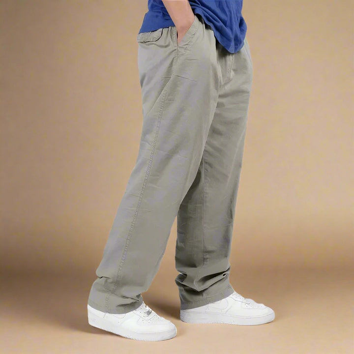 Men's Stylish Baggy Chino Pants | Comfortable Fit with Elastic Waistband-The Yellow Prime