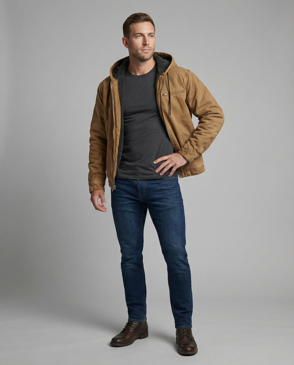 Men's Stylish Comfort-Fit Jacket with Elegant Detailing-The Yellow Prime