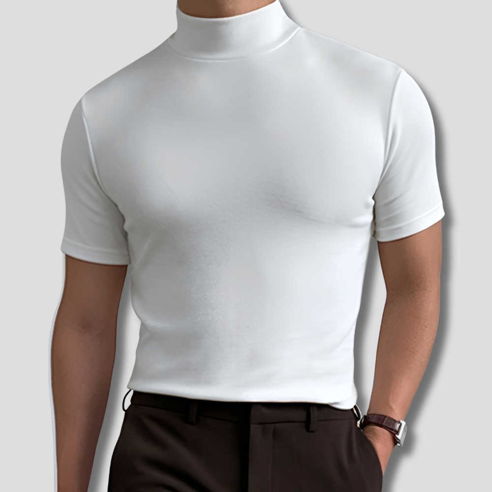 Men's Stylish High Neck T-Shirt-The Yellow Prime
