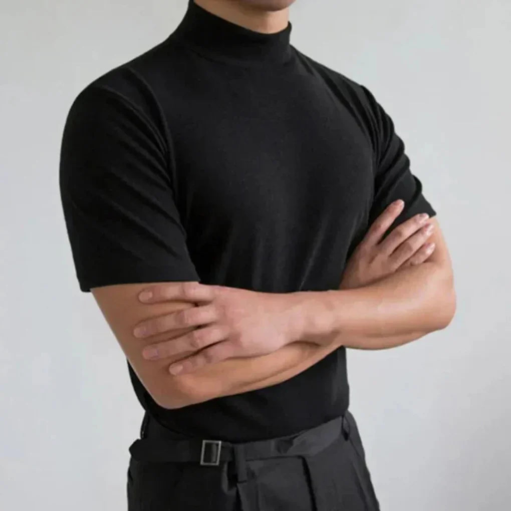 Men's Stylish High Neck T-Shirt-The Yellow Prime