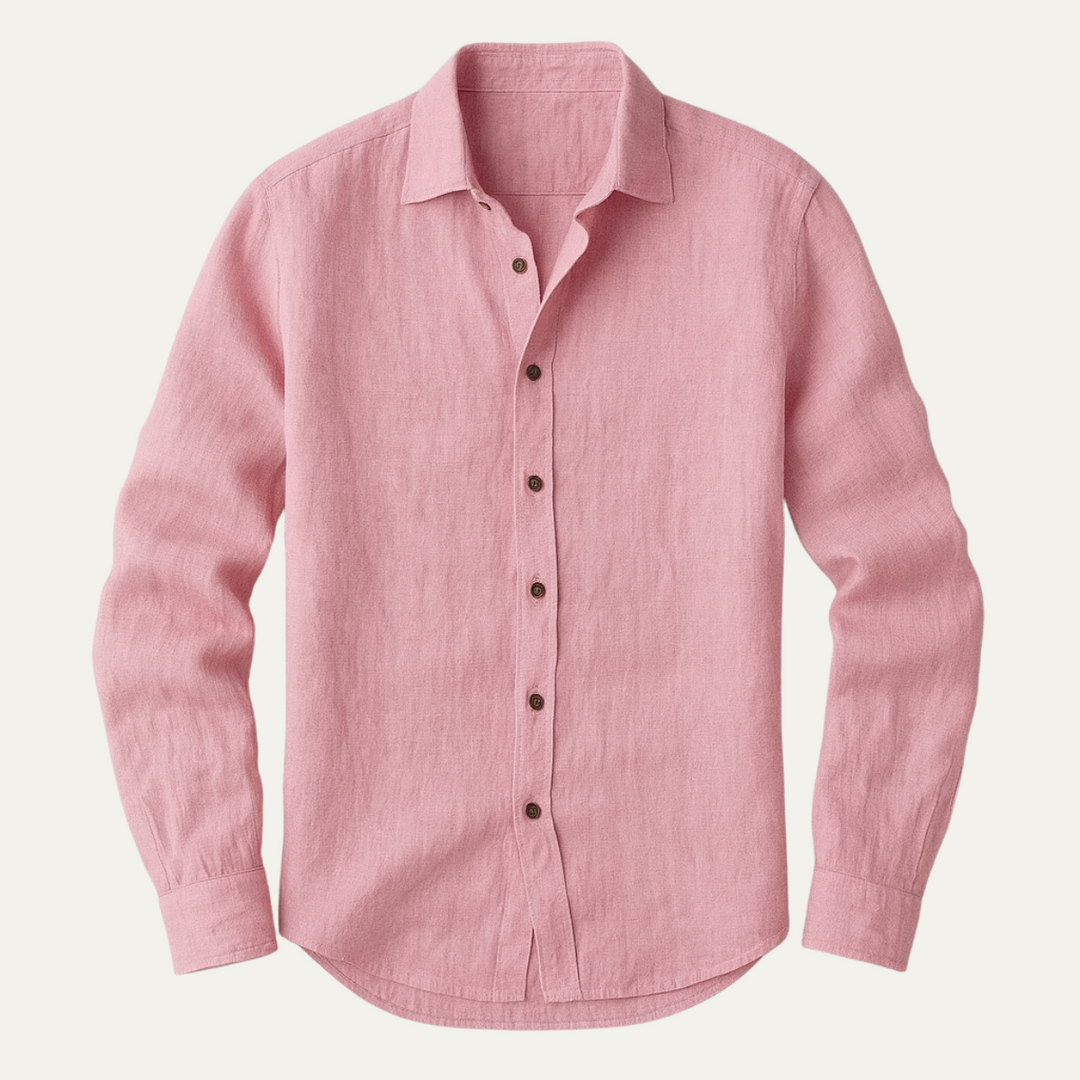 Men's Stylish Vintage-Inspired Long Sleeve Classic Shirt-The Yellow Prime