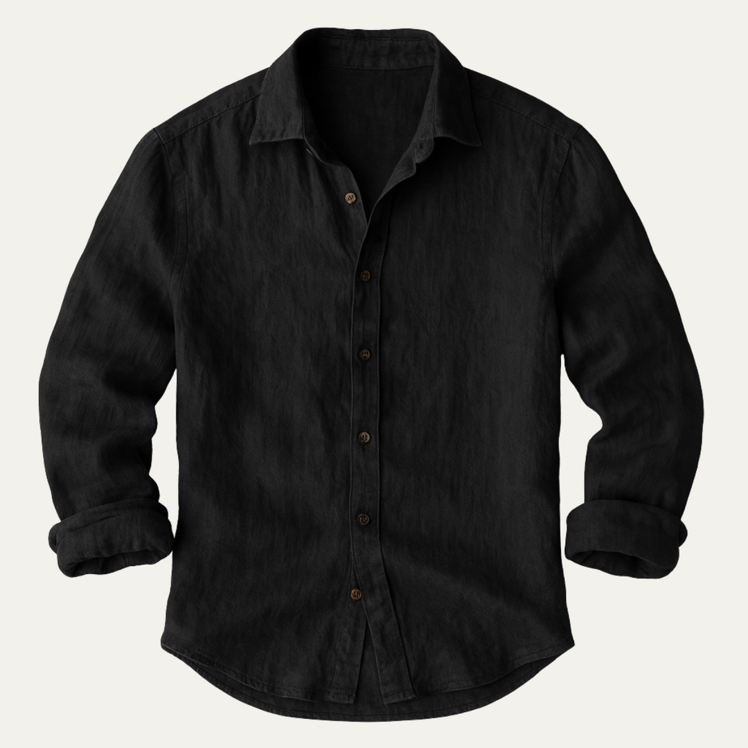 Men's Stylish Vintage-Inspired Long Sleeve Classic Shirt-The Yellow Prime