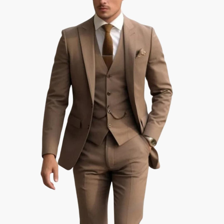 Men's Stylish Wedding Suit | Complete Outfit Light Brown