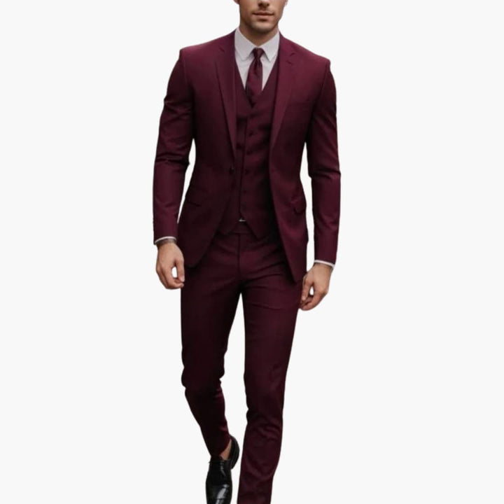 Men's Stylish Wedding Suit | Complete Outfit Burgundy