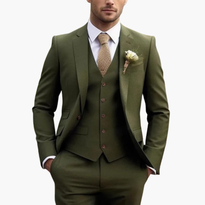 Men's Stylish Wedding Suit | Complete Outfit Dark Green